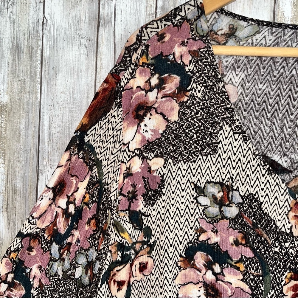Oddy Floral Mixed Print Boho Blouse - Picture 3 of 5